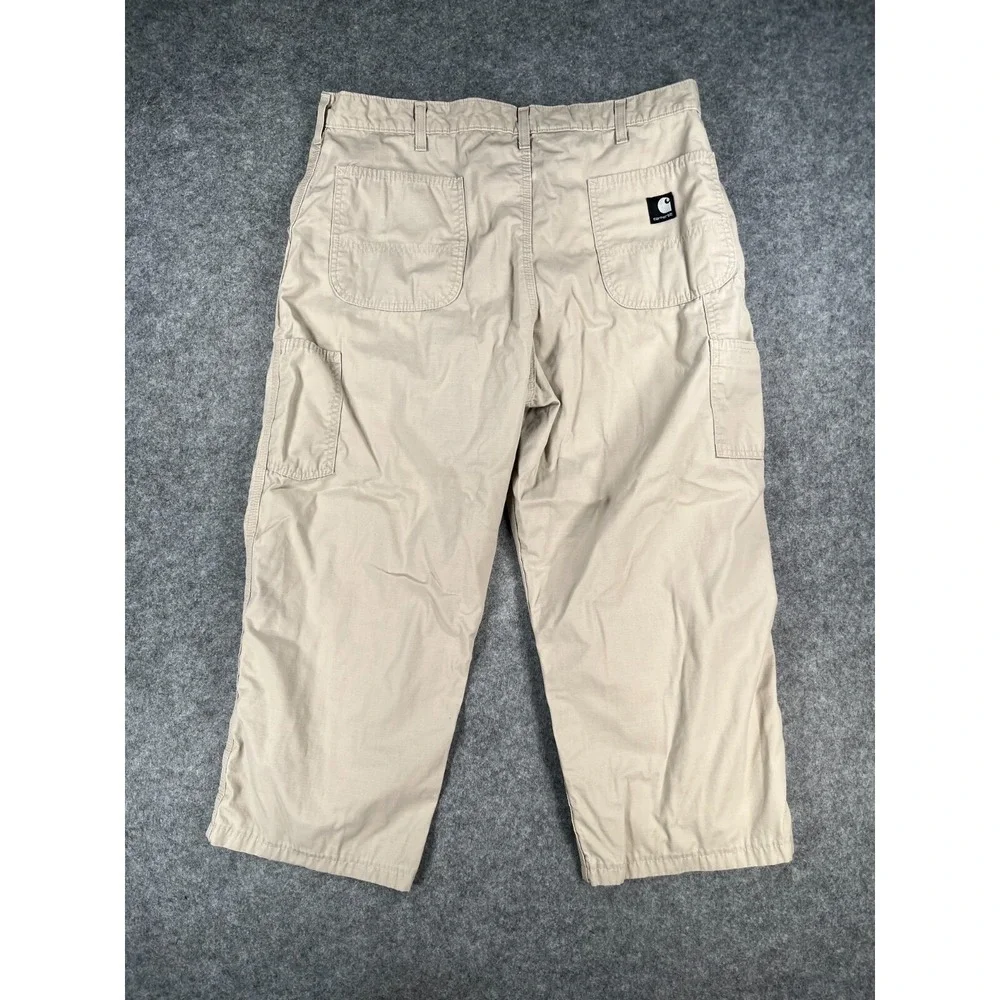 Carhartt Pants Men's 38x30 Dungaree Fit Beige Work‎ Pants Stretch